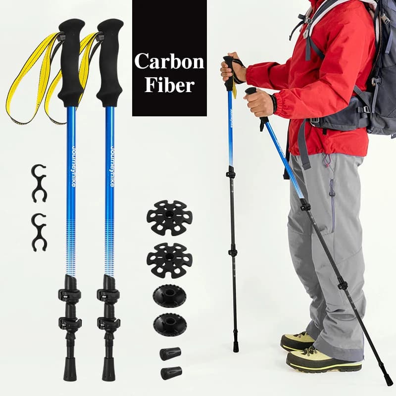 Ultralight Premium Telescopic Trekking Sticks Adjustable with Quick Closure, Hiking Sticks