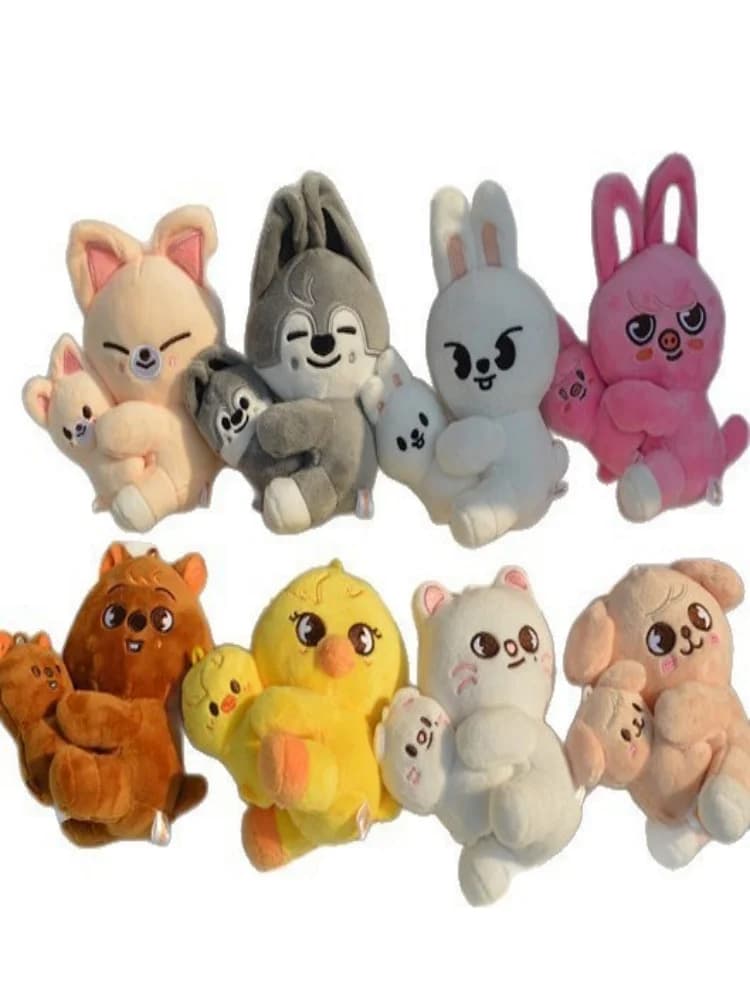 Stray Kids SKZOO Bambole di peluche magnetiche Bang Chan Felix Simpatiche bambole che abbracciano Magnete Giocattolo Kpop Ventole Regalo Regali di festa