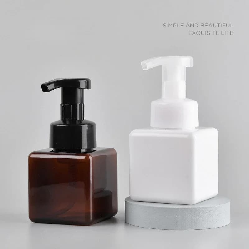 1PCS 250ml Piazza PETG Mousse Pompa di Schiuma Liquido Sapone Per Le Mani Pompa Bottiglia di Schiuma Floreale Gorgogliatore di Stoccaggio Da Viaggio Contenitori Cosmetici