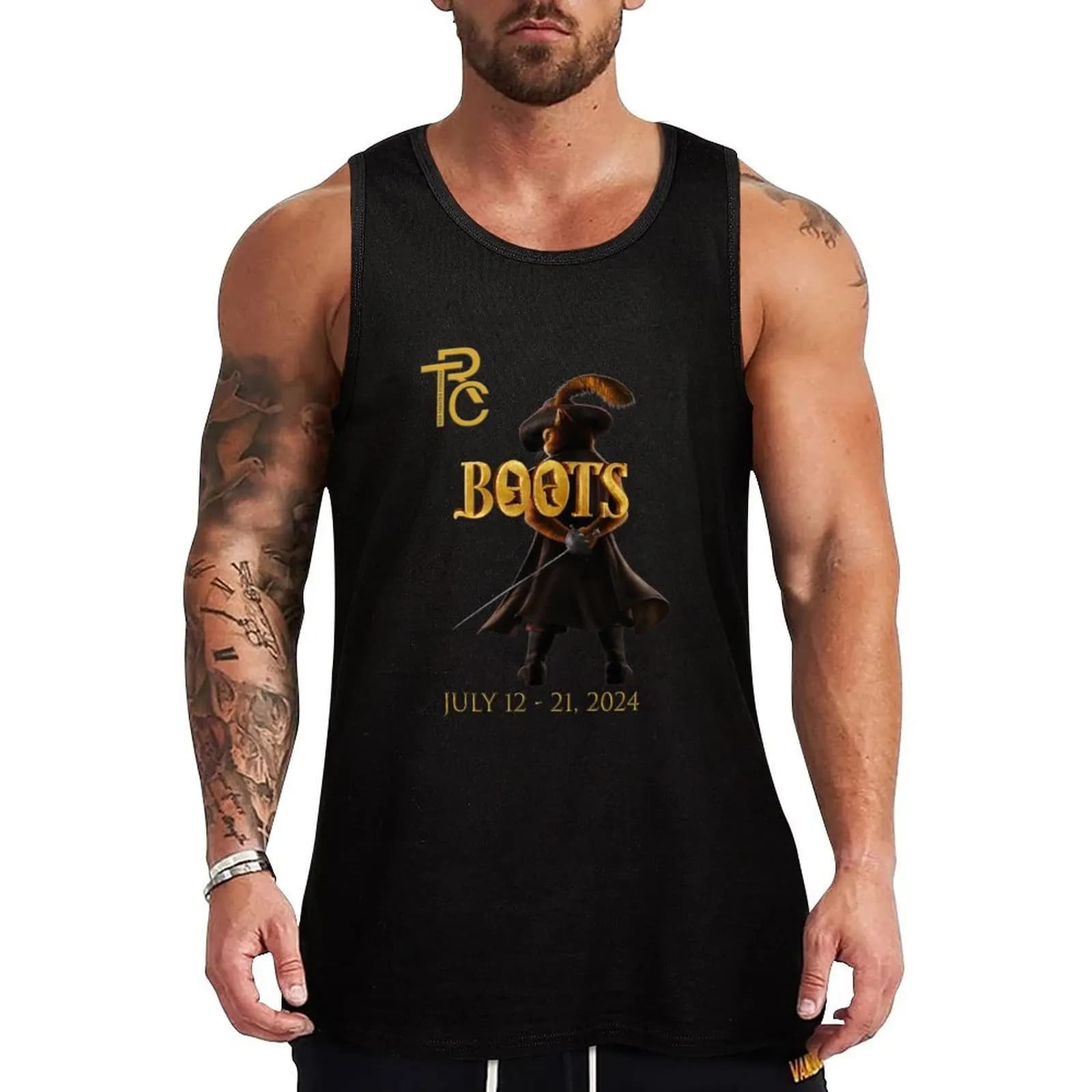RTC Boots Tank Top Relaxed Fit Tank Top Casual Sleeveless Everyday Shirt