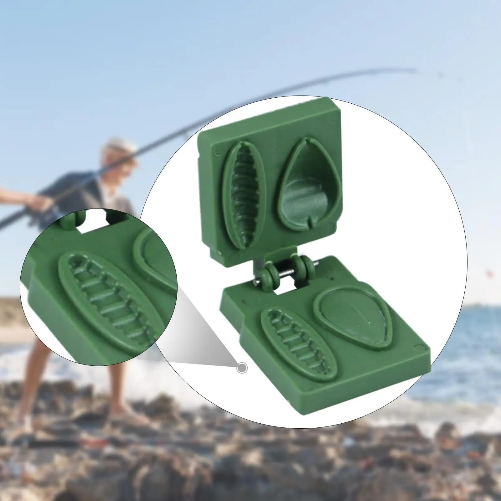Stampo per esca da pesca Accessorio portatile Gadget compatto leggero per esterni Strumento per attrezzatura Stampo per esca Esche Strumento per modellare