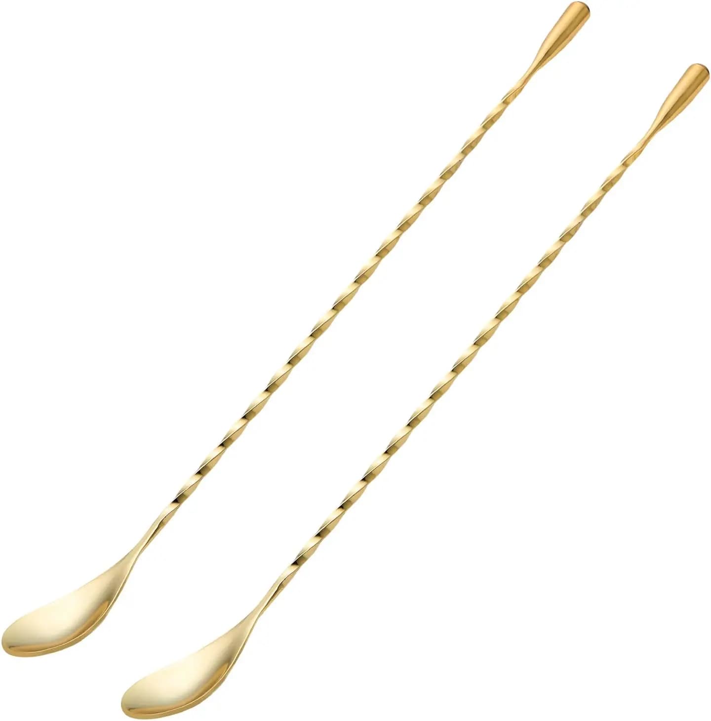 Stainless Steel Bar Spoon Long Handle Stirrer Drink Cocktail Shaker Spoon Pack
