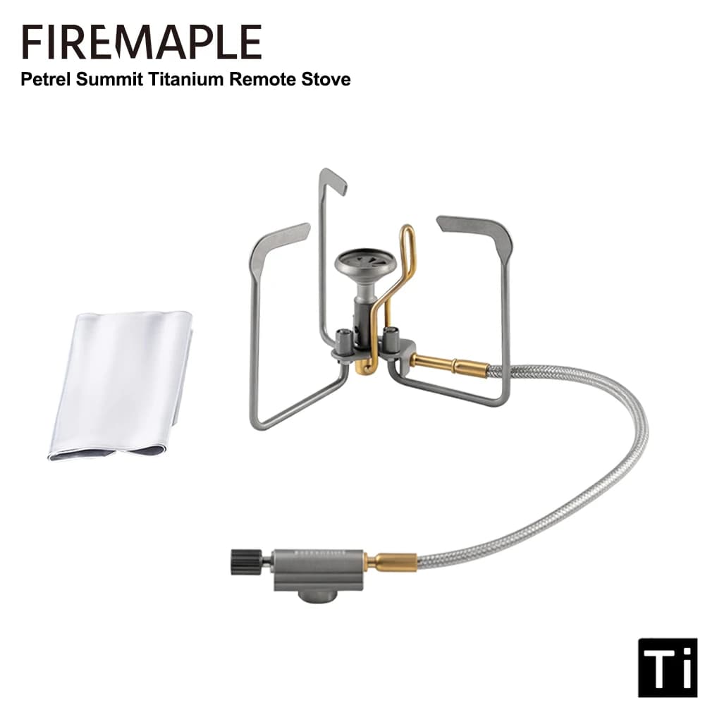Fire-Maple Petrel Summit Titanium Remote Stove 111g Ultralight Camping Hiking Preheat Tube Foldable 2.8kW Upright 3.3kW Inverted