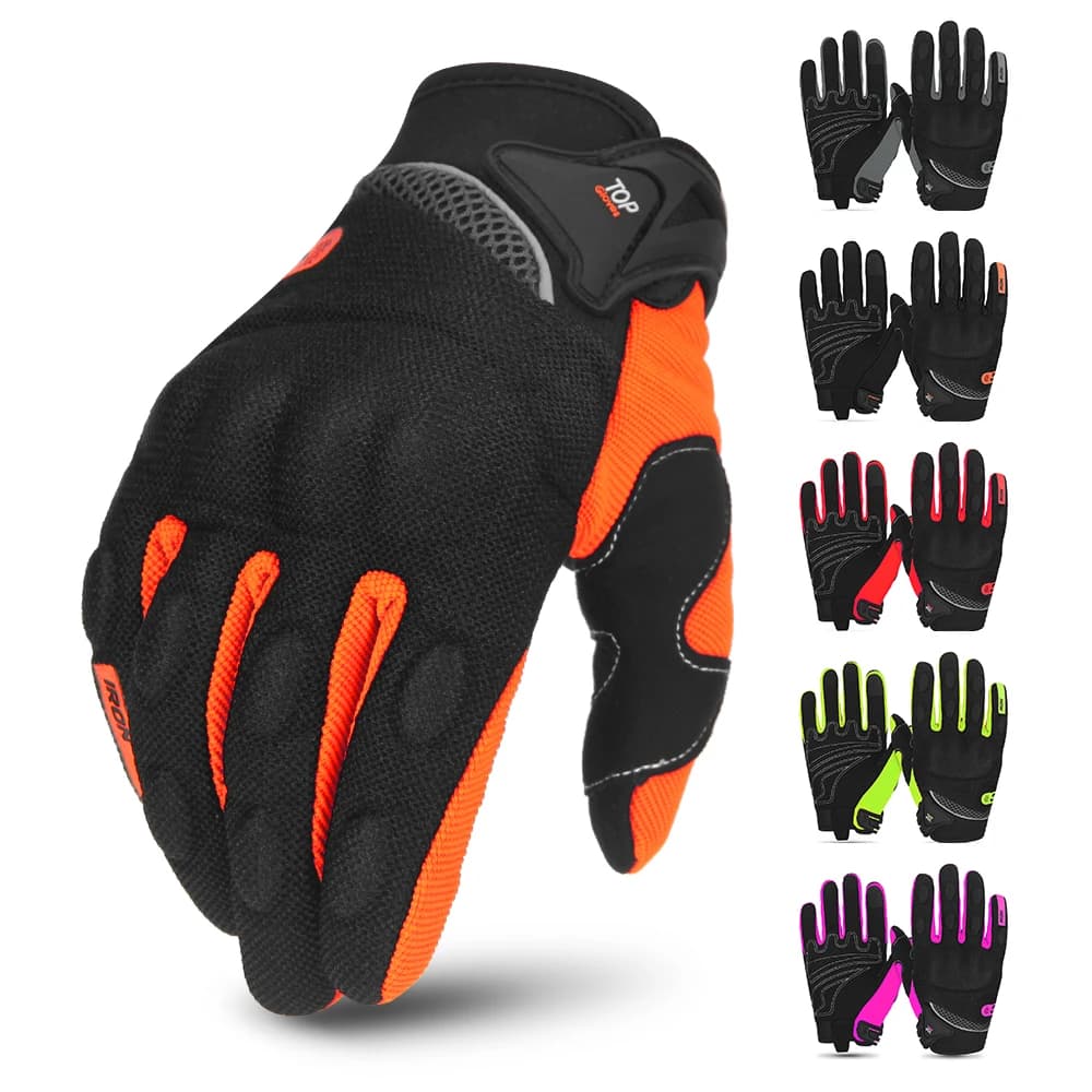 Guanti da Moto guanti traspiranti estivi guanti da Moto Touchscreen con nocche dure guanti da motociclista da Moto