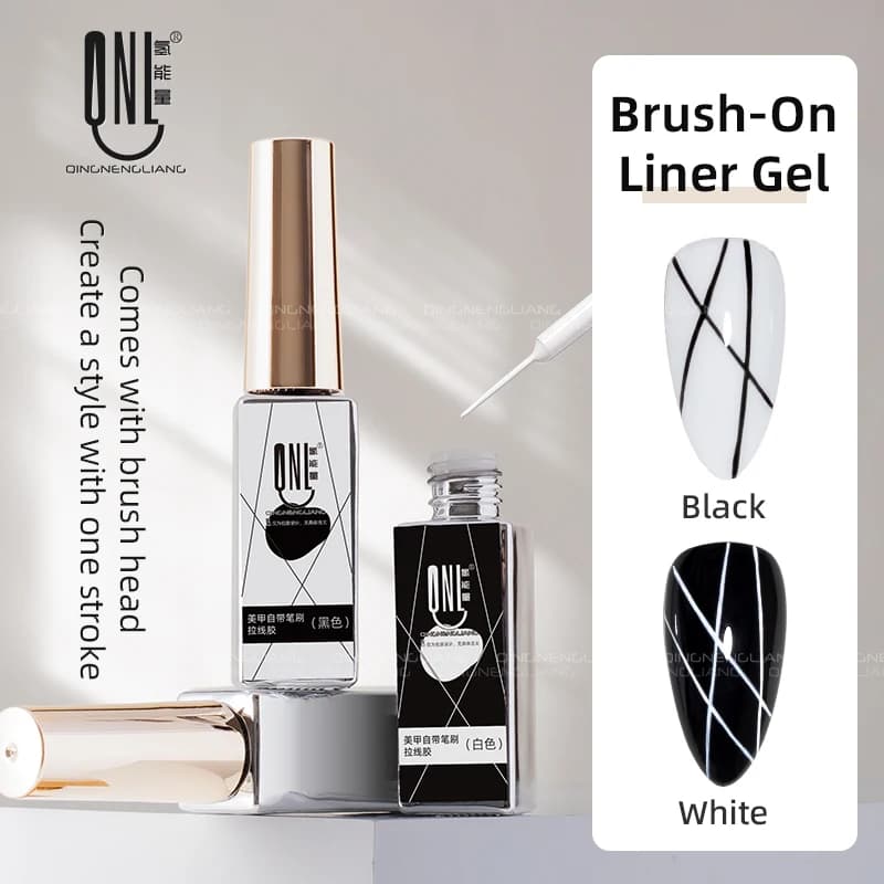 7ml Liner Gel Nail Polish White Black Soak Off UV/LED Painting Gel DIY Nail Art French Style Stripe Gel Semi Permanent Varnish