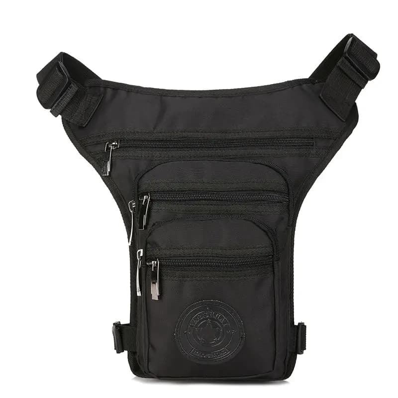 Marsupio da uomo in vita per motociclista, sport all'aria aperta, viaggi, multi-tasche, borse da coscia per fianchi a tracolla da uomo in nylon