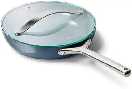 Ca Nonstick Ceic Frying Pan With Glass Lid (2.7 qt, 10.5") - Non Toxic, PTFE & PFOA Free - Oven Safe & Compatible with