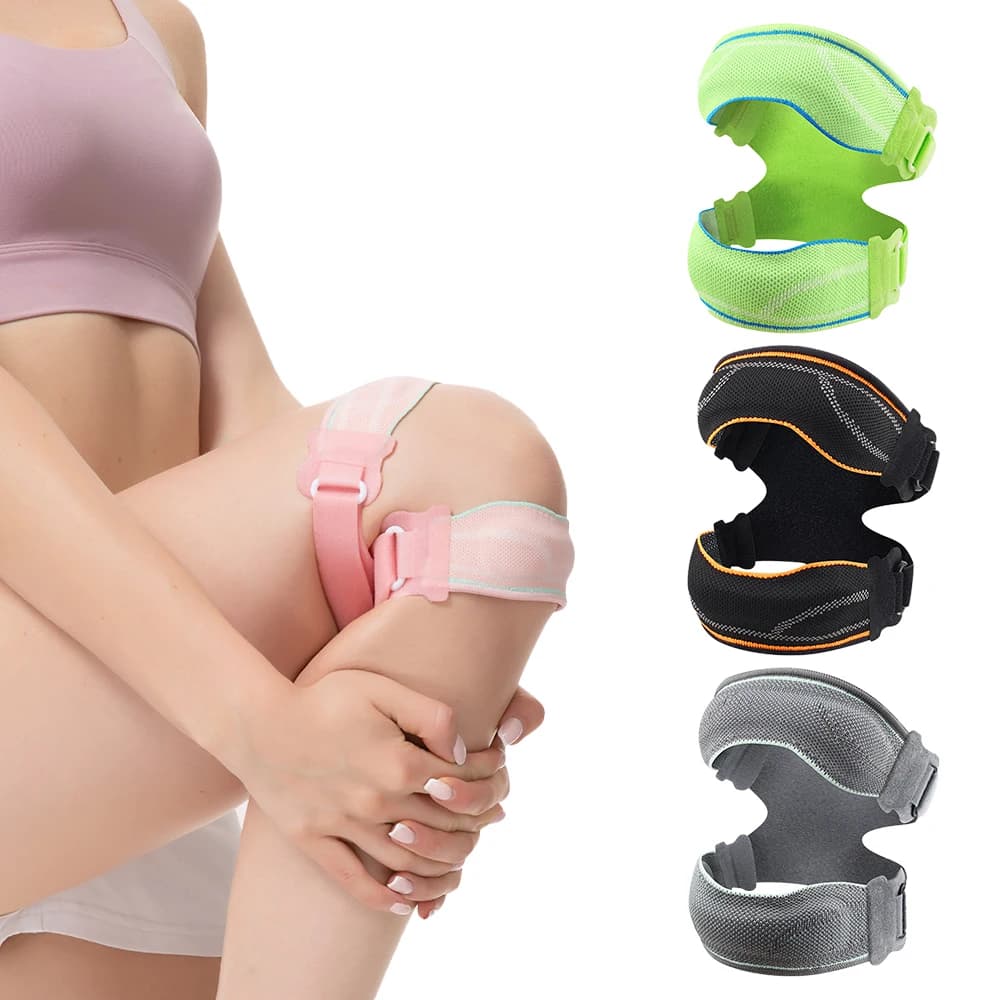 Supporto per Tendine Rotulea con Cuscinetti in Gel, Tutore per Ginocchio per Uomini e Donne, Lesioni al Menisco, Artrite, Fascia Rotulea Doppia