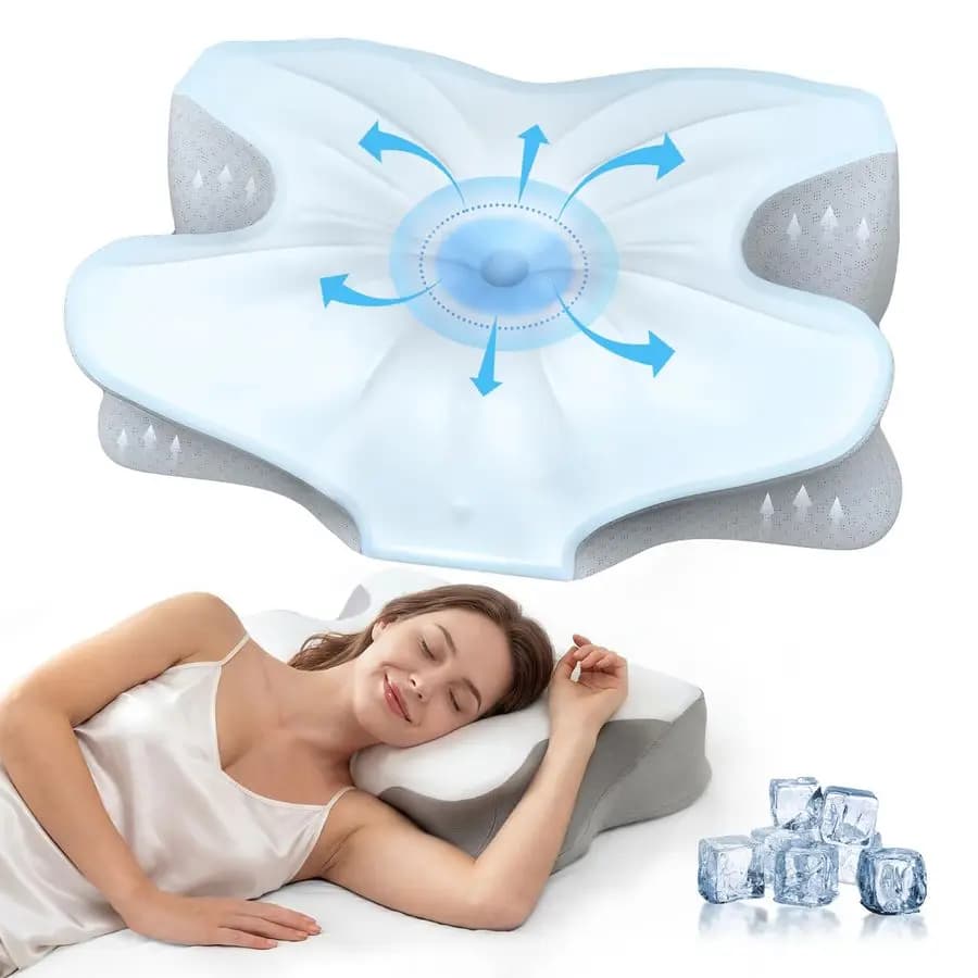 Memory Foam Bearing to Relieve Column Pain, Sagomato Ergonomic Cushion for Sleepers on a Fianc, Back and Stomaco, Removable, Breathable