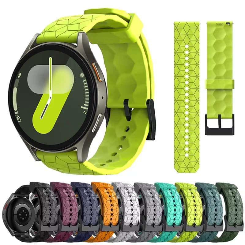Cinturino in silicone da 20mm 22mm per Samsung Galaxy Watch 5 Pro 4 Classic 44 40mm 42mm 46mm Huawei GT 2/3 cinturino sportivo modello calcio