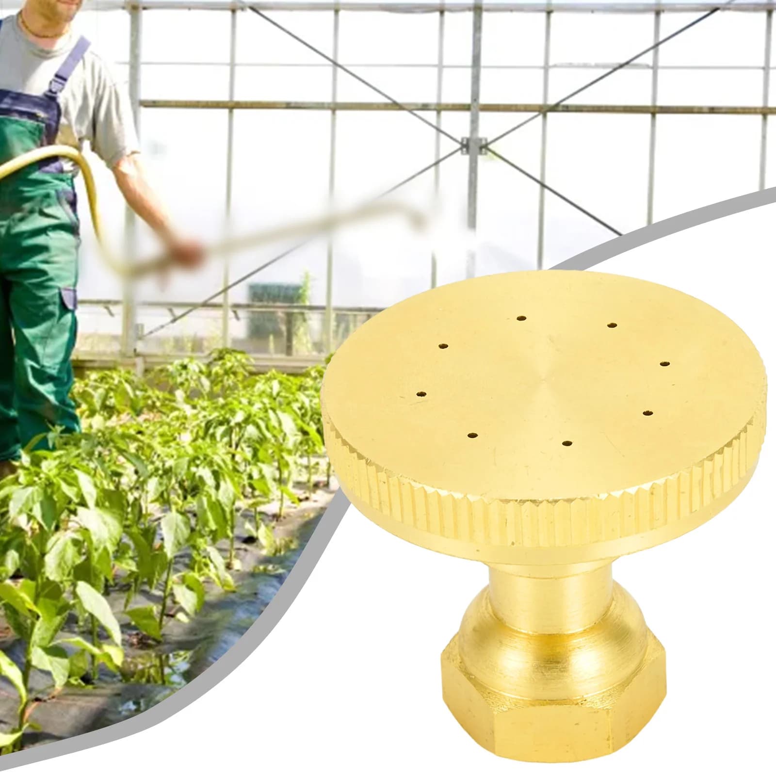 8 holes adjustable brass sprayer Garden sprinkler head for tube M14 Atomization Spray Naso Agricultural irrigation
