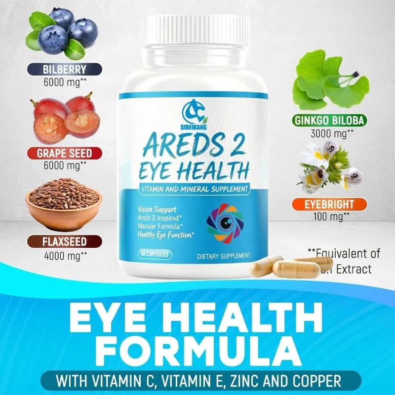 AREDS 2 Integratore Alimentare per Occhi in Capsule con Luteina, Vitamina C, Zeaxantina, Zinco e Vitamine