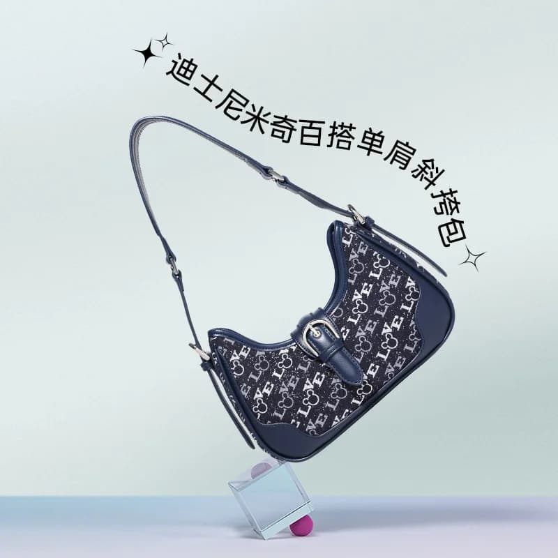 Genuine Disney Purses And Handbags Original Case Mickey Joint Versatile Shoulder Messenger Bag Women Embroidery Bag 409