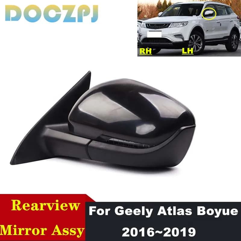 1PCS Auto Retrovisore Porta Posteriore Specchio di Montaggio Per Geely Atlas Boyue Emgrand X7 2016 2017 2018 2019 Pieghevole Manuale Senza Macchina Fotografica