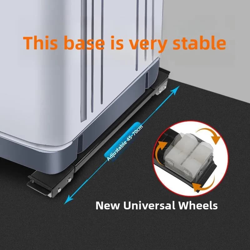Base Universale per Lavatrice con Ruote, Supporto per Frigorifero, Base per Forno a Tamburo, Telaio Mobile Universale Orientabile in Tutte le Direzioni