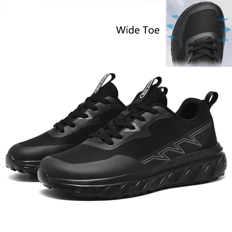 Wide Barefoot Shoes for Mens Breathable Knitted Mesh Walking Sneakers Outdoor Running Zero Drop Casual Sneaker Minimalist Shoes