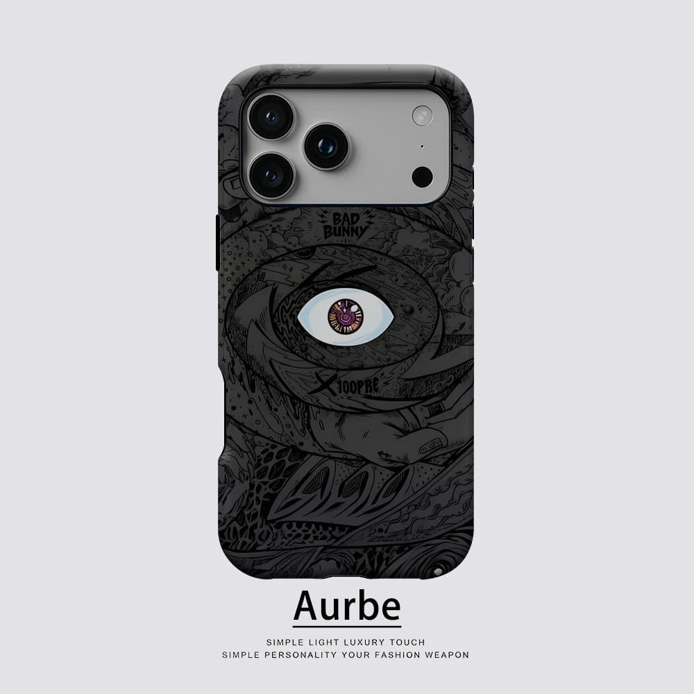 Custodia Magnetica Mystic Eye Vortex per iPhone 17 16 15 14 13 Pro Max Plus, Custodia Robusta Monostrato o Doppio Strato