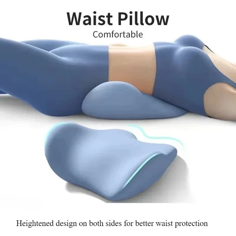 Cuscino Lombare Speciale per il Sonno, Supporto Ergonomico Morbido e Confortevole in Memory Foam per la Protrusione Lombare e il Sostegno della Schiena