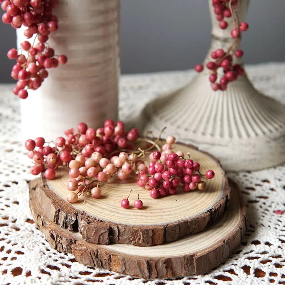 Fiori di pepe rosa essiccati naturalmente per resina, artigianato, aromaterapia, decorazioni per candele e torte