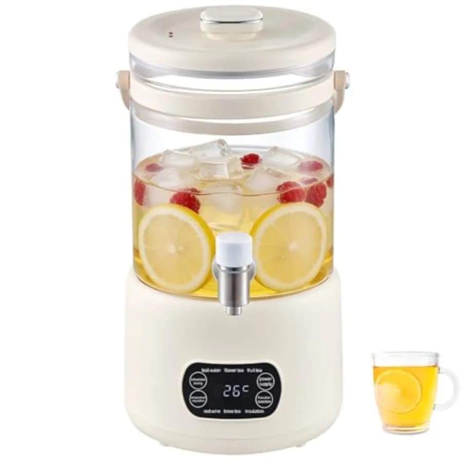Bollitore Elettrico Multifunzione da 3 Litri con Filtro per Preparare Tè, Bevande Fermentate e Frullati di Frutta