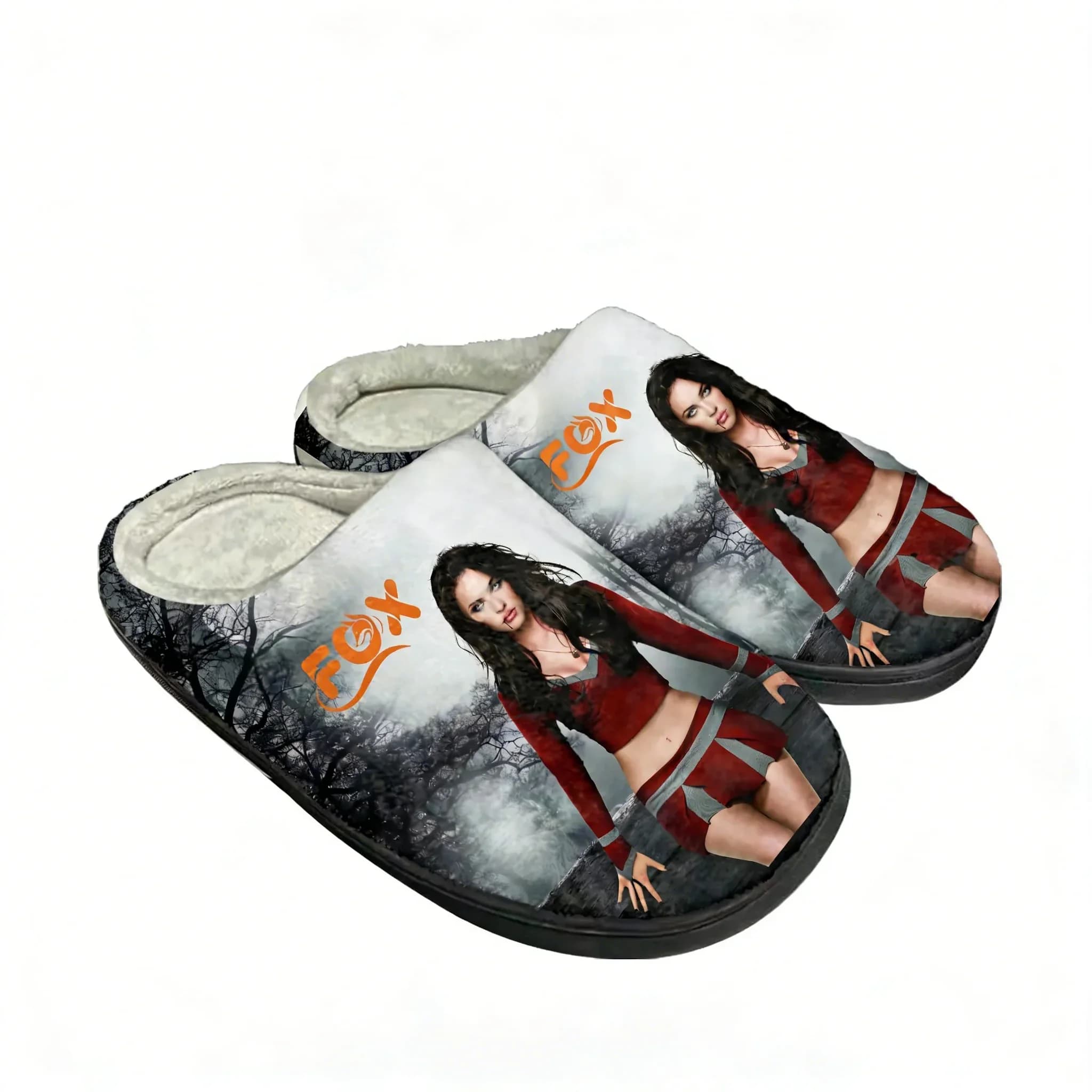 Megan Fox Actor Singer Home Cotton Custom Slippers Mens Womens Plush Bedroom Casual Keep Warm Shoes Thermal Slipper Custom Shoes