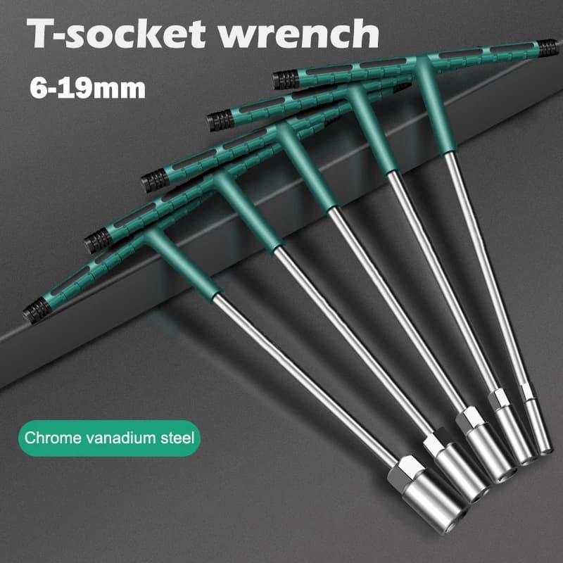 Chiave dinamometrica con presa a T da 6-19mm impugnatura in gomma chiave esagonale Set di chiavi per riparazione Driver per meccanici strumento per officina meccanica per auto utensili manuali