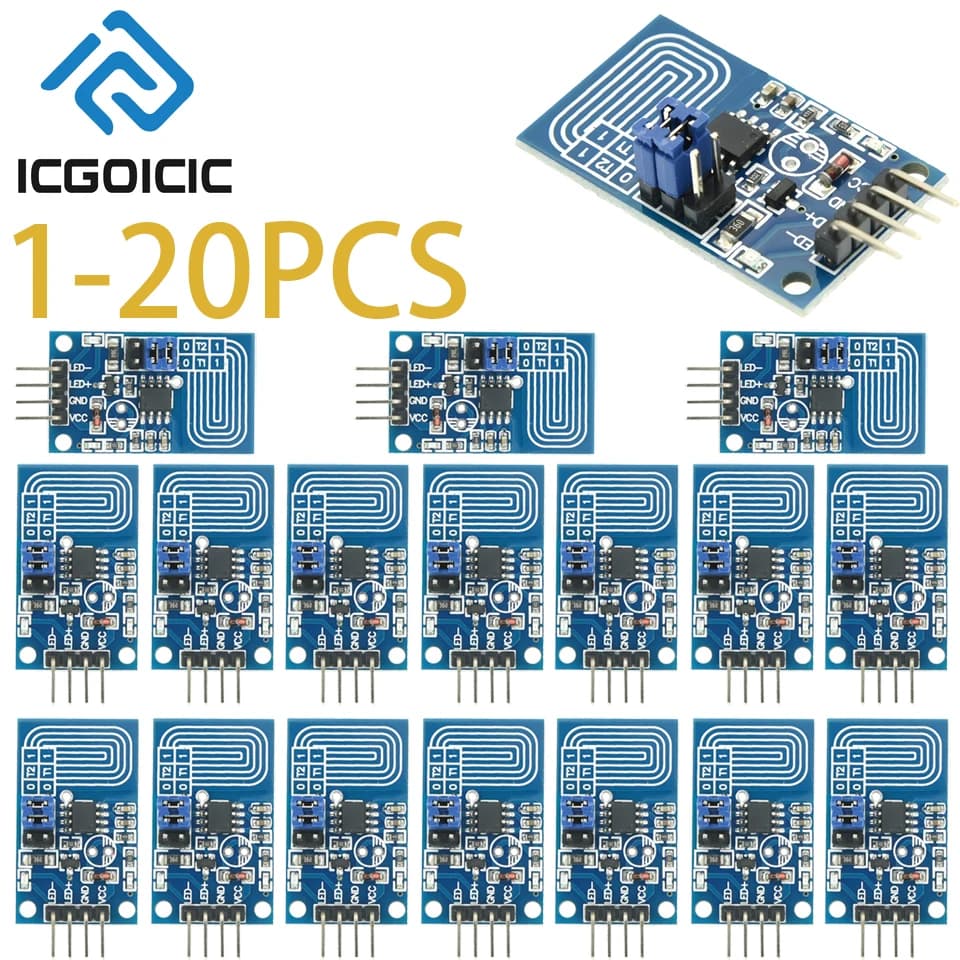 Modulo dimmer LED touch capacitivo da 1-20 pezzi – Dimmer continuo PWM, ingresso 9-30 V, massimo 5 A, per strisce e luci di pannello 12 V/24 V