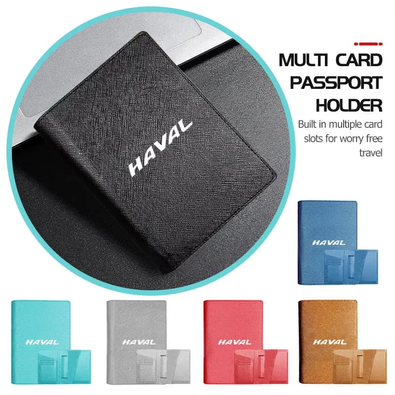Passport Holder Case Multi Functional ID Card Bank Card Travel For Haval Great Wall Jolion H1 H2 H3 H4 H5 H6 H7 H9 F5 F7