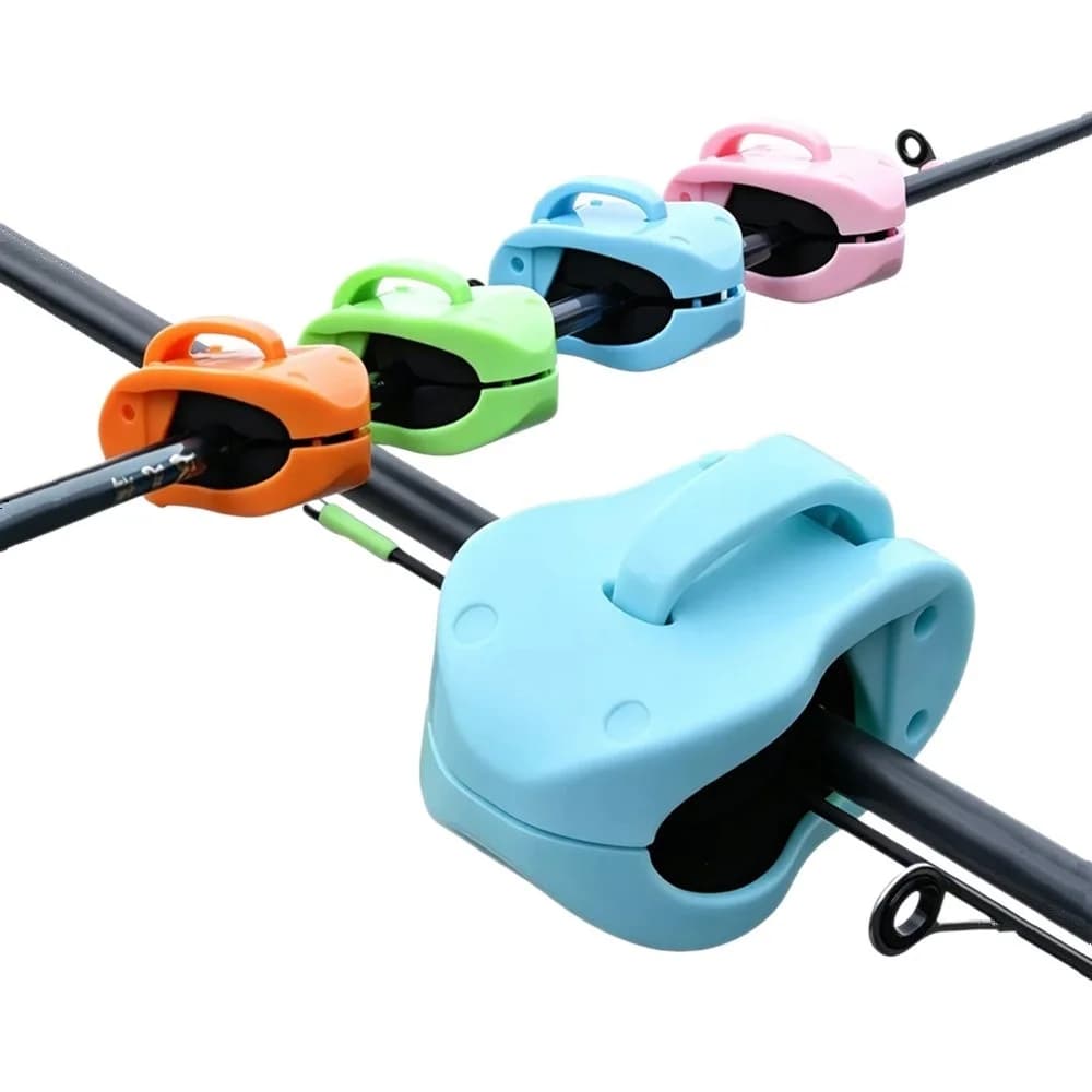 Portable Quick Attach Fishing Rod Clip Tool Free 1 Hand Holder for 2 Piece Freshwater Rods Secure Grip Tackle Organizer