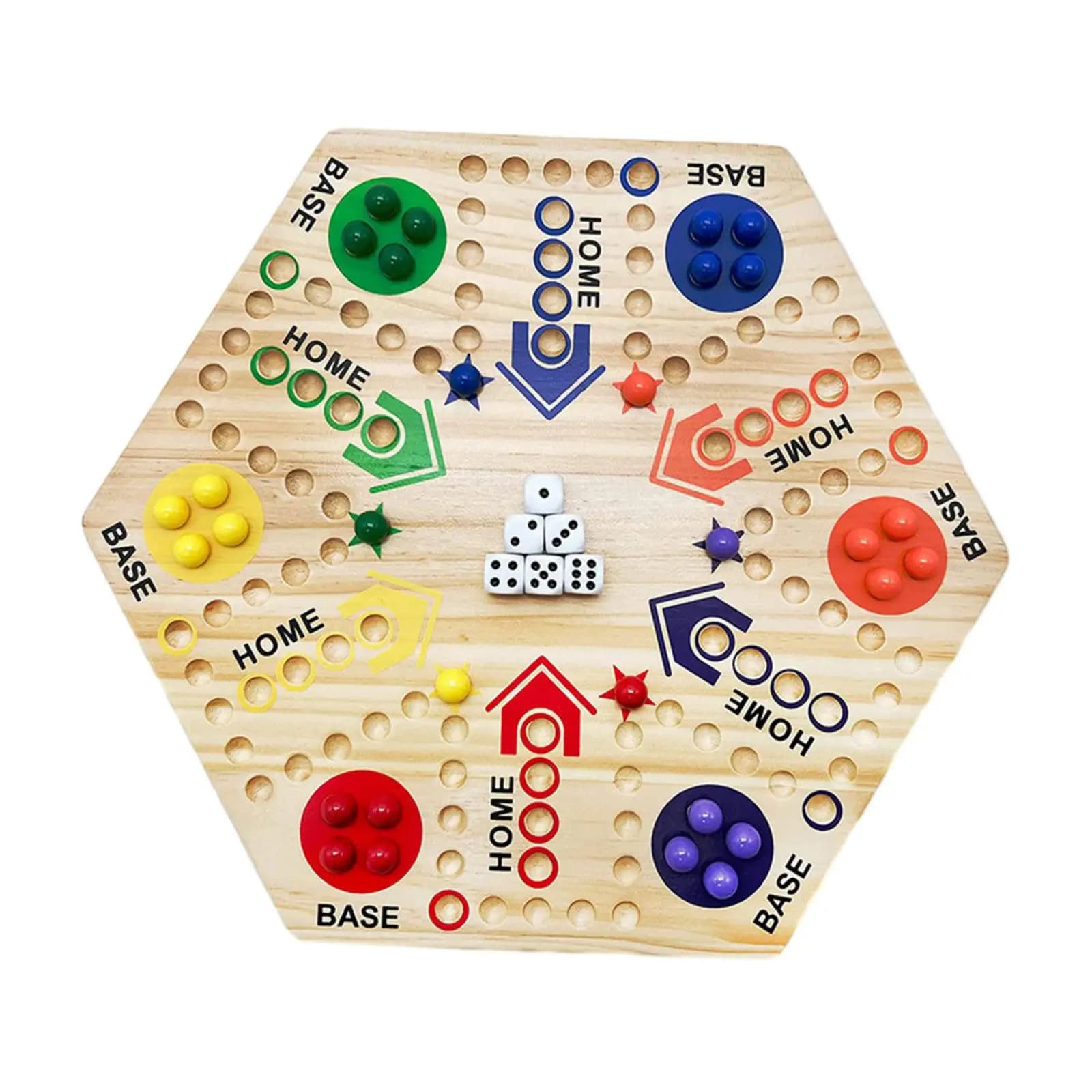 Gioco da tavolo in marmo Regali per 6 e 4 giocatori Gioco da tavolo Classico dipinto Giocattolo educativo per bambini Amici Gioco per famiglie Festa per adulti
