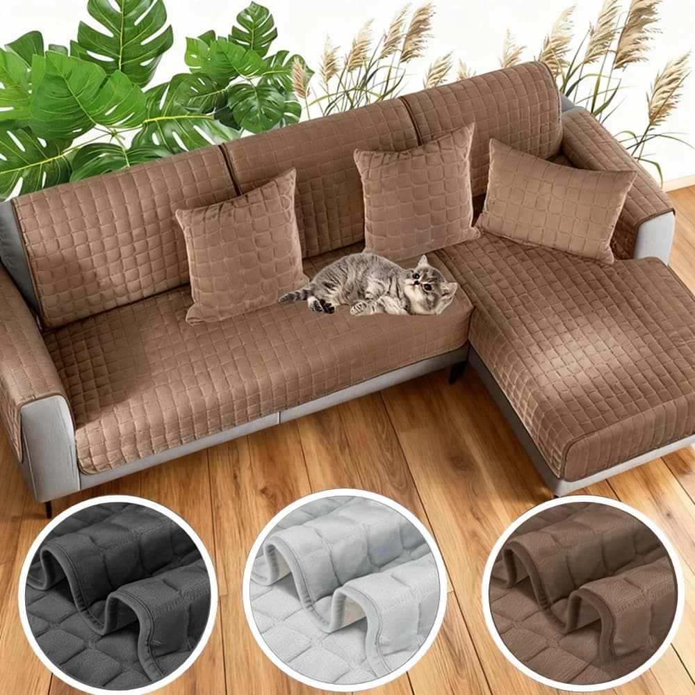 Scottish sofa cushion in non-slip plush Universal cover for living room four seasons Simple and modern thickened velvet pillow tower