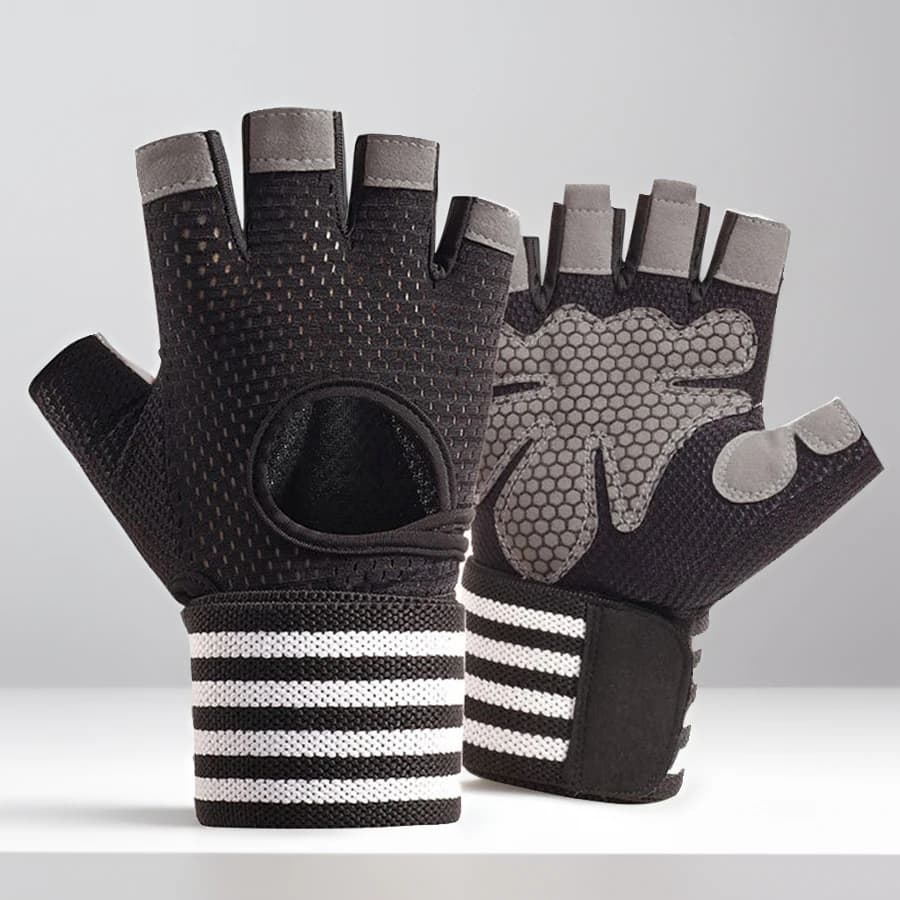 Weight Lift Gloves with Support for Dust, Anti-slip and Breathable, Dust and Palm Protection for Work, Fitness and Weight Lift