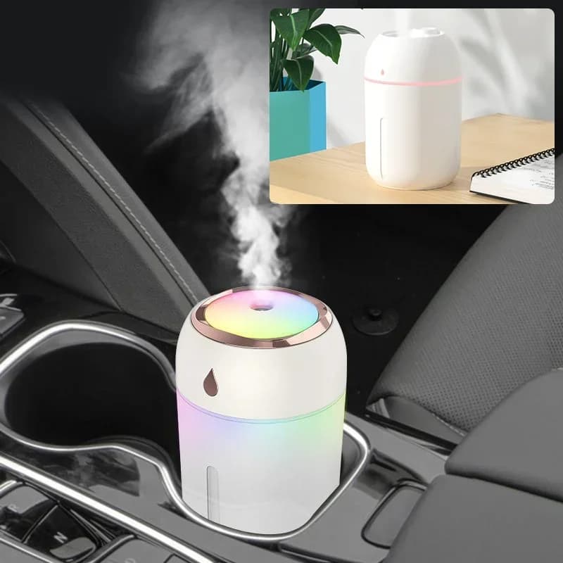 Mini LED Luce Fredda Camera Casa Auto Pianta Purificatore Spray USB Umidificatore Portatile Aromaterapia Diffusore 330ml