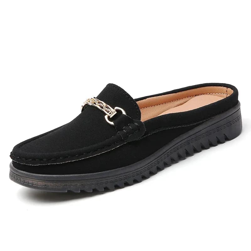 Mocassini da donna in pelle bovina 100%, scarpe basse, scarpe casual, vera pelle, alla moda, scarpe casual da donna, mezzo sabot