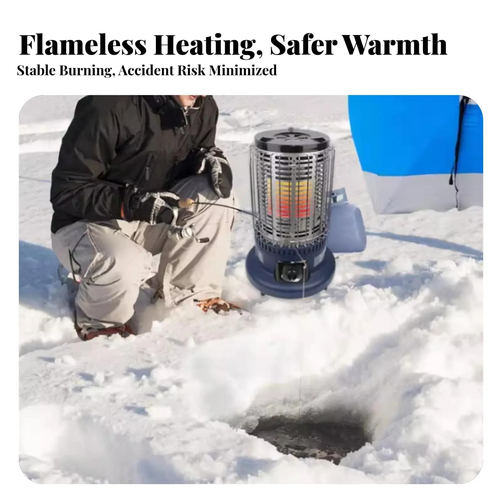 Outdoor Gas Stove, Camping Tent Heater, High Power Portable Stove, Multifunctional, Liquefied Gas Protection, Vocal Communication