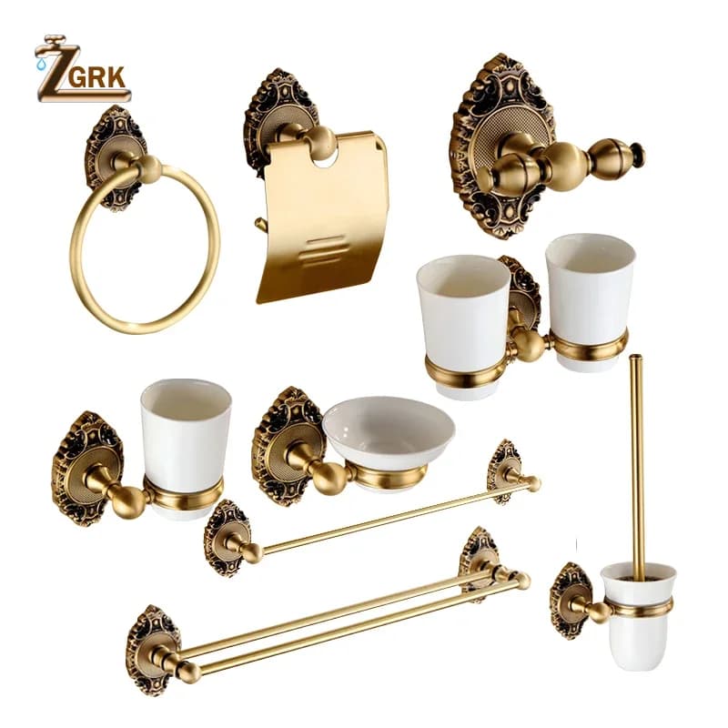 ZGRK accessori per il bagno portasciugamani portarotolo doppio portabicchieri portasciugamani anello portasciugamani set di accessori per il bagno