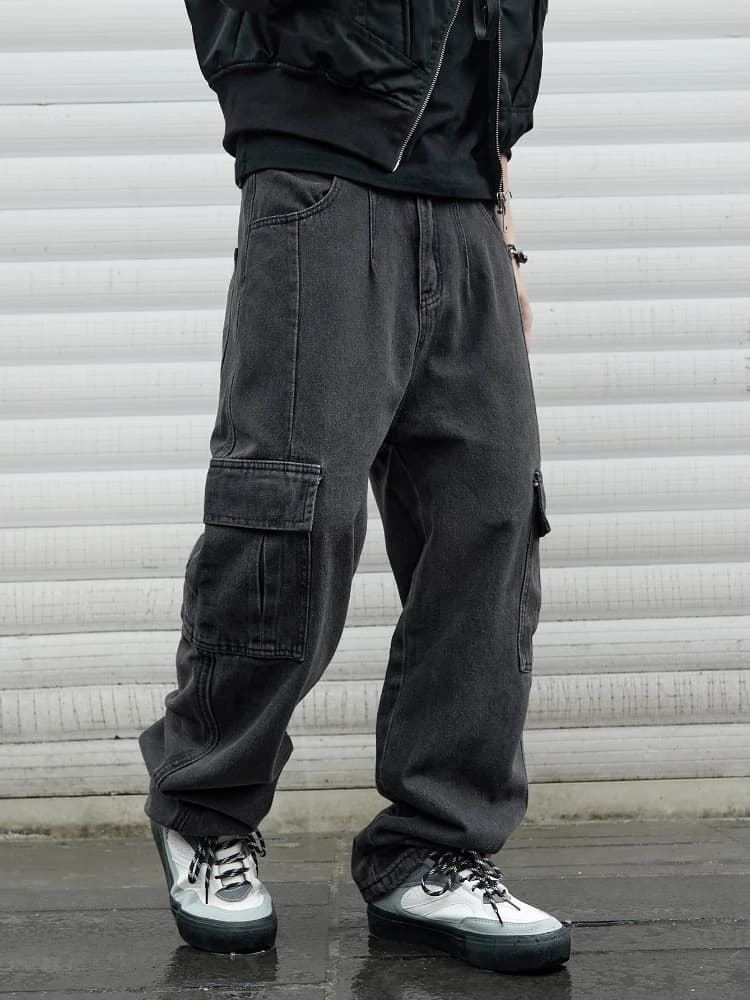 Y2k Nuovi Jeans larghi Pantaloni Hip Hop Harajuku maschili Pantaloni in denim a gamba larga Jeans da uomo Streetwear Pantaloni cargo oversize coreani