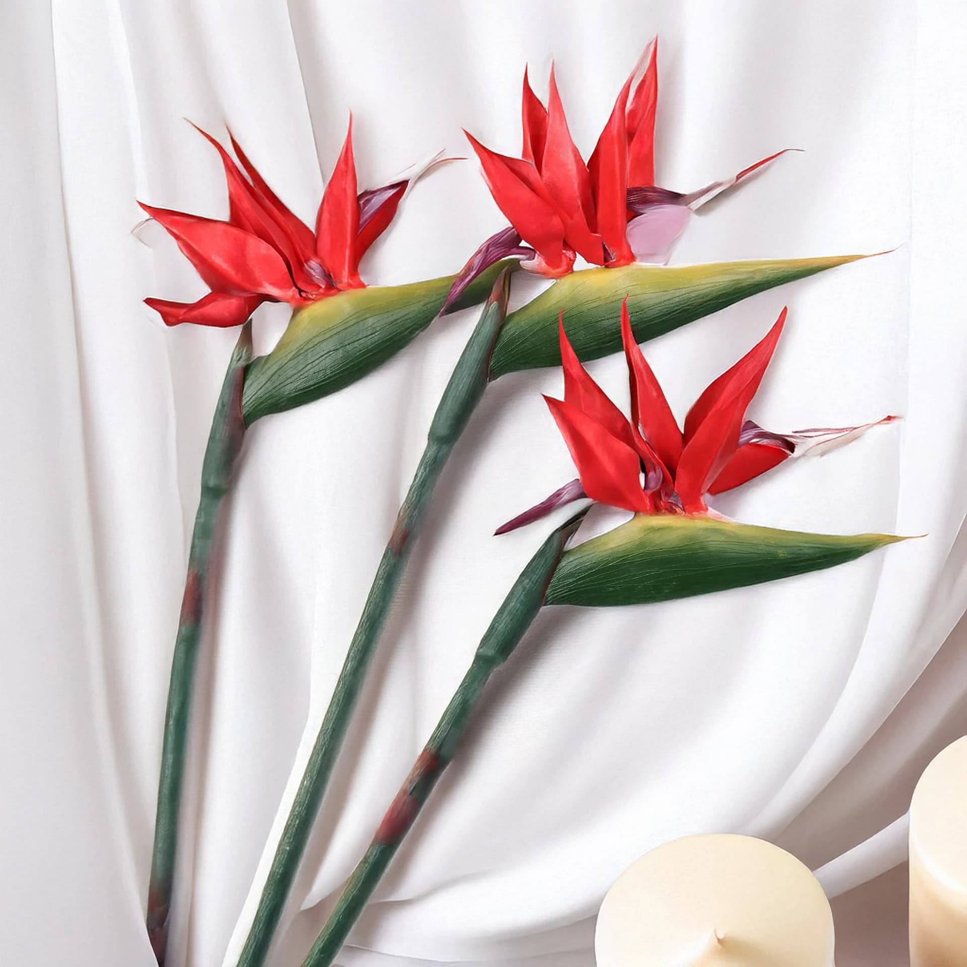 33 Inch Artificial Plants Single Steeved Tropical Flower for Home Decoration and Floral Composition