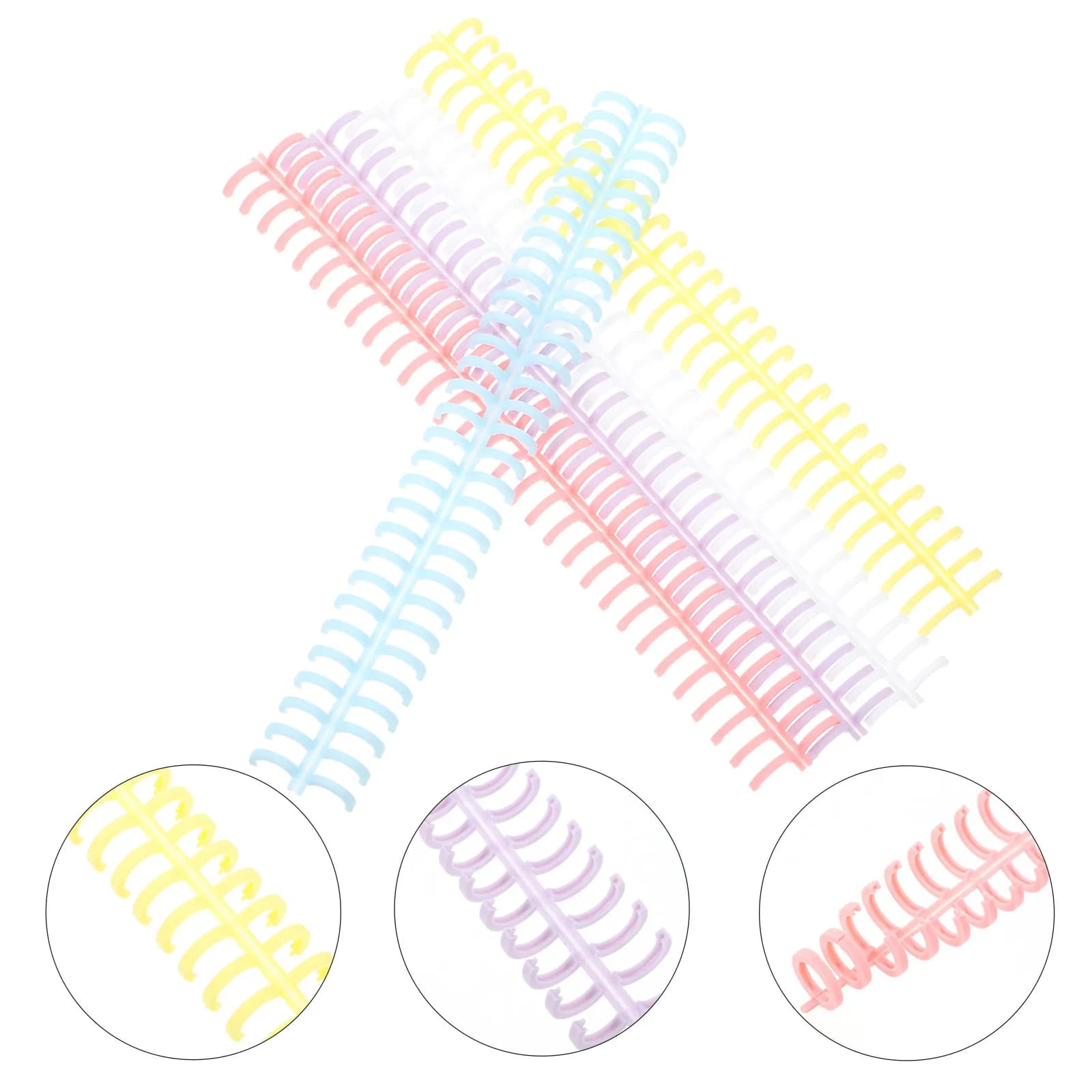 10Pcs Loose Leaf Binder Rings Plastic Sturdy DIY Notebook Clips for Photo Album Diary Scrapbook Office School Use