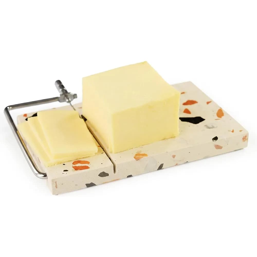 Marble Cheese Slicer Stainless Steel Wire Accurate Cutting Slicer Multipurpose Kitchen Tool Non-Slip Cheese Board