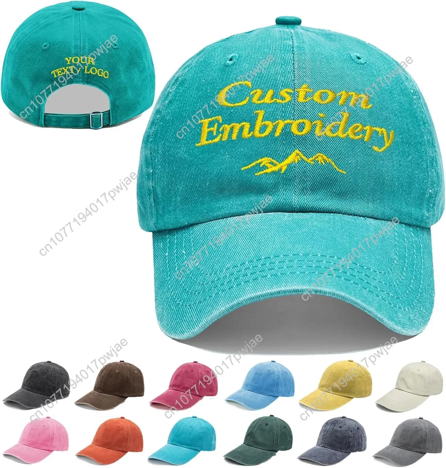 Cappelli ricamati personalizzati, berretti da baseball ricamati personalizzati Aggiungi il tuo logo, testo, regalo per uomini e donne