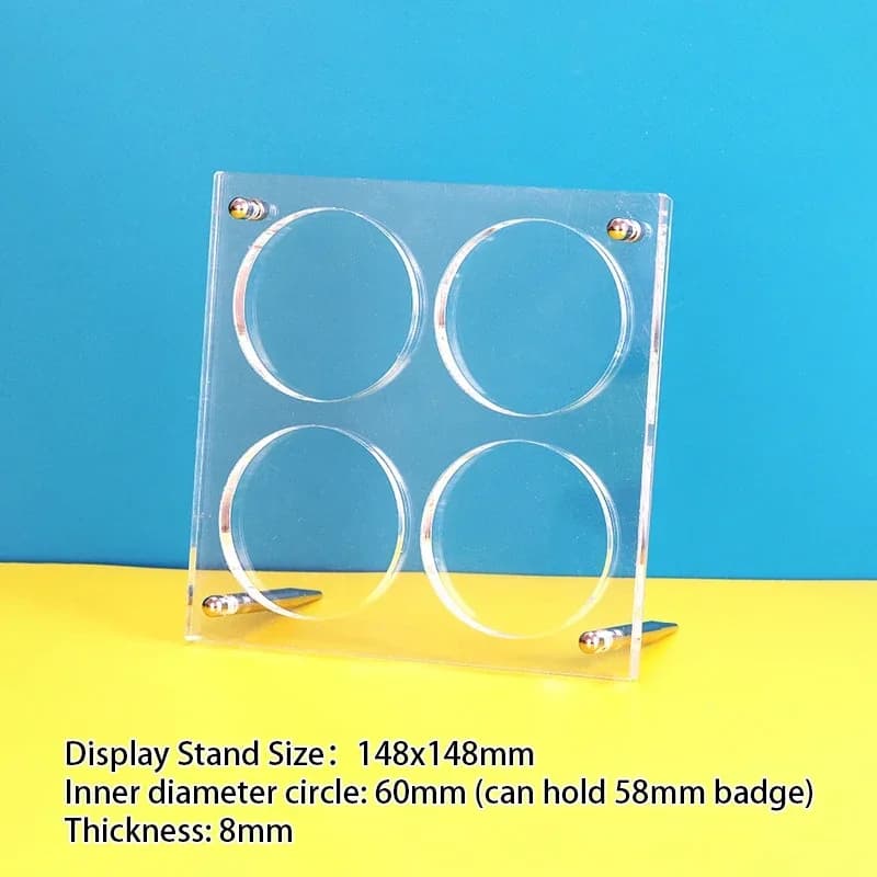 Acrylic Badge Desktop Display Stand Baji Card Brick Sealed Dustproof Transparent Storage Box for Anime Peripheral Badges Cards