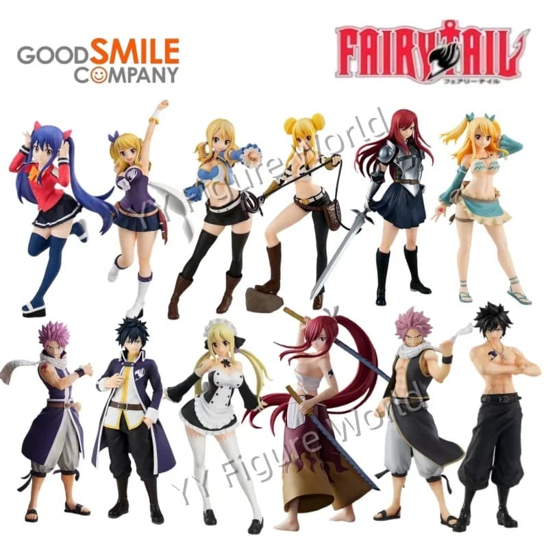 Original Good Smile GSC POP UP FAIRY TAIL Lucy Heartfilia Erza Scarlet Action Figures Collectible Model Ornaments