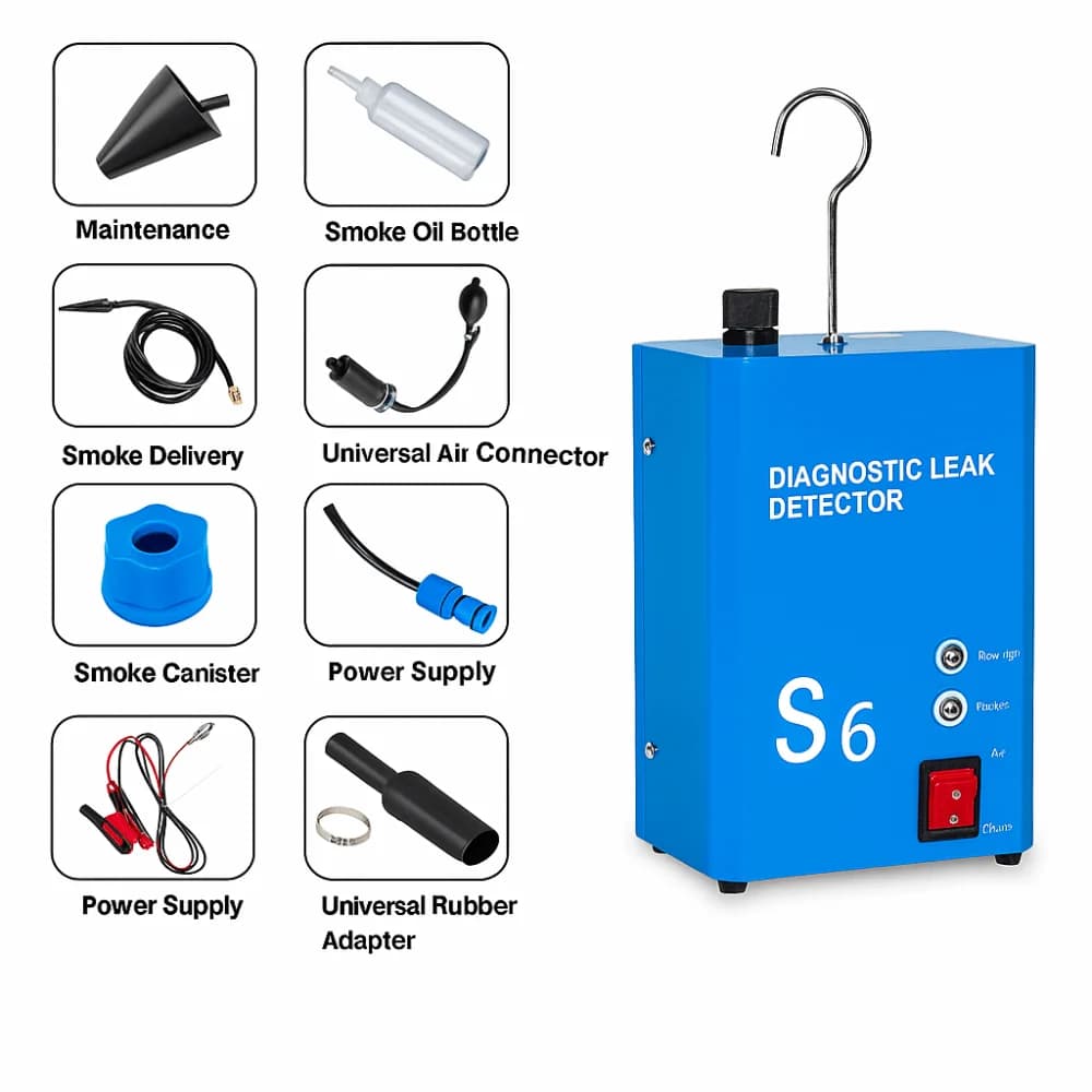 DC 12V Rilevatore di perdite di fumo Macchina diagnostica Localizzatore di perdite di fumo Macchina del fumo per auto Rilevatore di perdite a rilevamento rapido