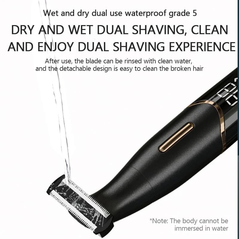 Rasoio di precisione per zone intime uomo, rifinitore per peli pubici, bikini e zona inguinale, per pelle sensibile, trimmer per viso e barba