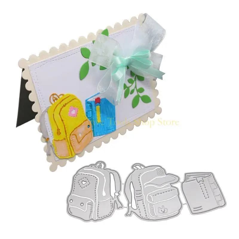 QX2E SCHOOL BASS BACKPACK METAL COLLARE MIRANTE STENTICIL CLAPBOOKING Album Stamp Pape