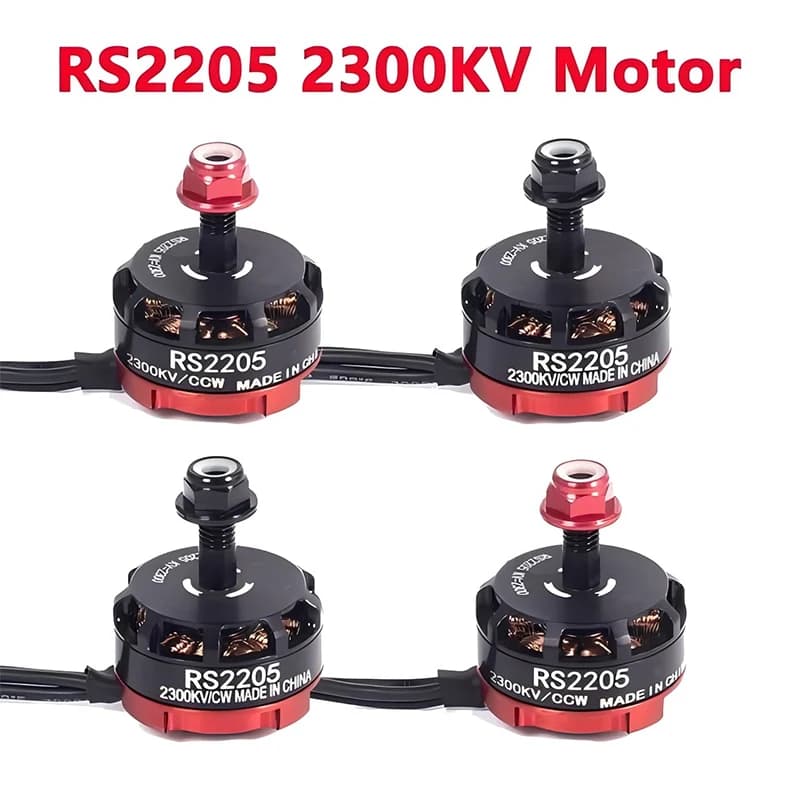 2/4pcs Motore Brushless RS2205 2300KV CW/CCW modello di aereo a quattro assi da 5 pollici per 2-6s 20A/30A/40A FPV Racing Quadcopter ESC Drone