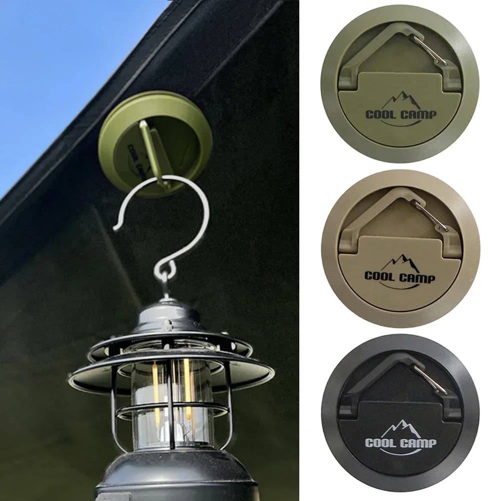 Magnetic Hook for Outdoor Tent Portable Multipurpose Curtain with Ceiling Clasp Ceiling Clamp Suction cup Stop for Camping Rope Hook for Kerosene Lamp