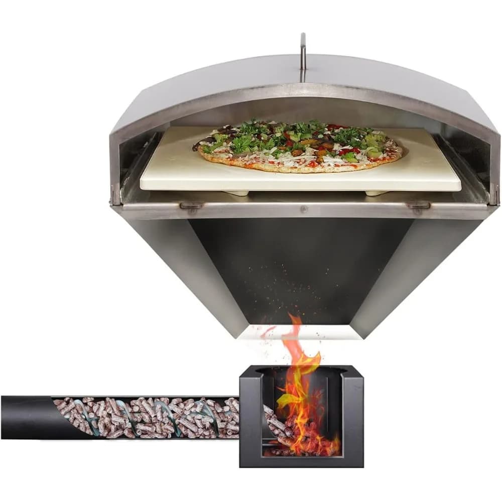 Square Pizza Stone Wood Fired Steel Oven Attachment for Daniel Boone Jim Bowie Grills