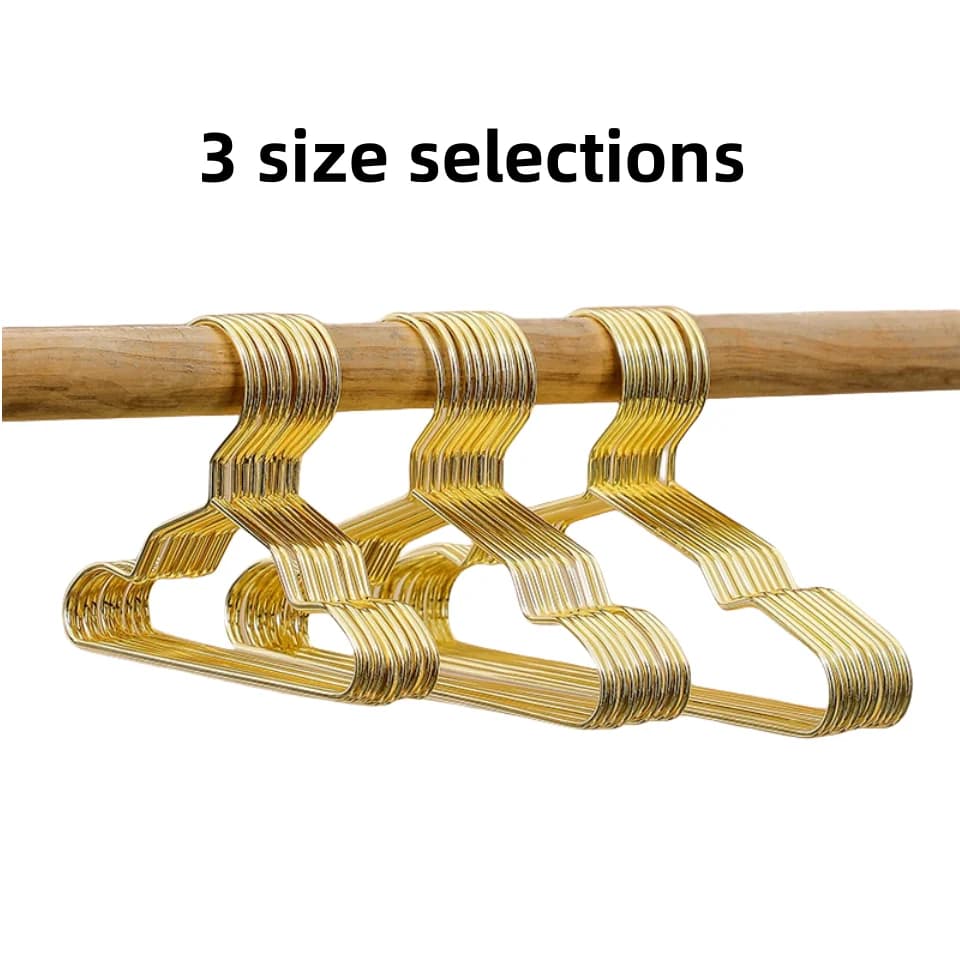 Pet Clothes Hangers - Small Metal Mini Hangers for Teddy Dogs Cats, Gold Puppet Doll Clothing Racks, Pet Shop
